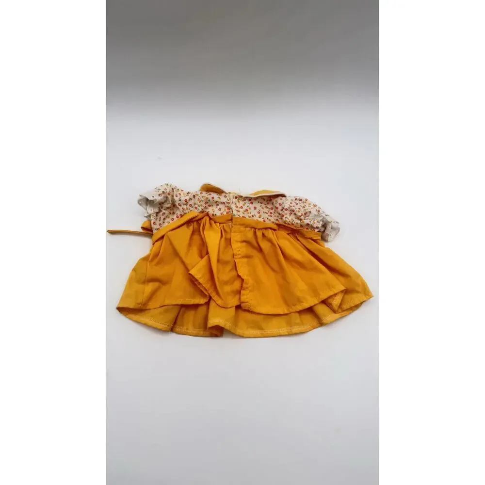 Vintage Cabbage Patch Kids Dress yellow Shoulder Ties Bloomers flowers